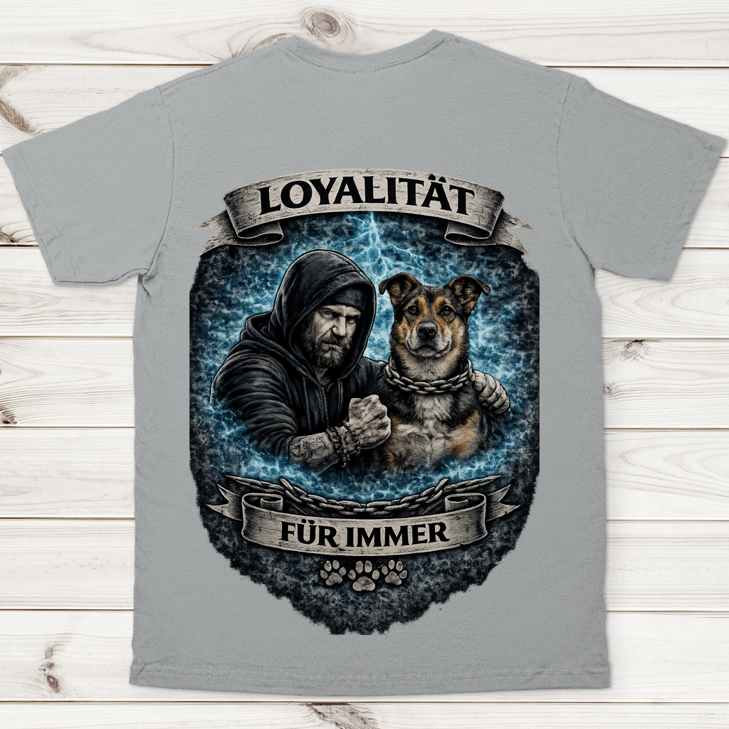 Herren T-Shirt La Familia für immer mit Schäferhund-Mix