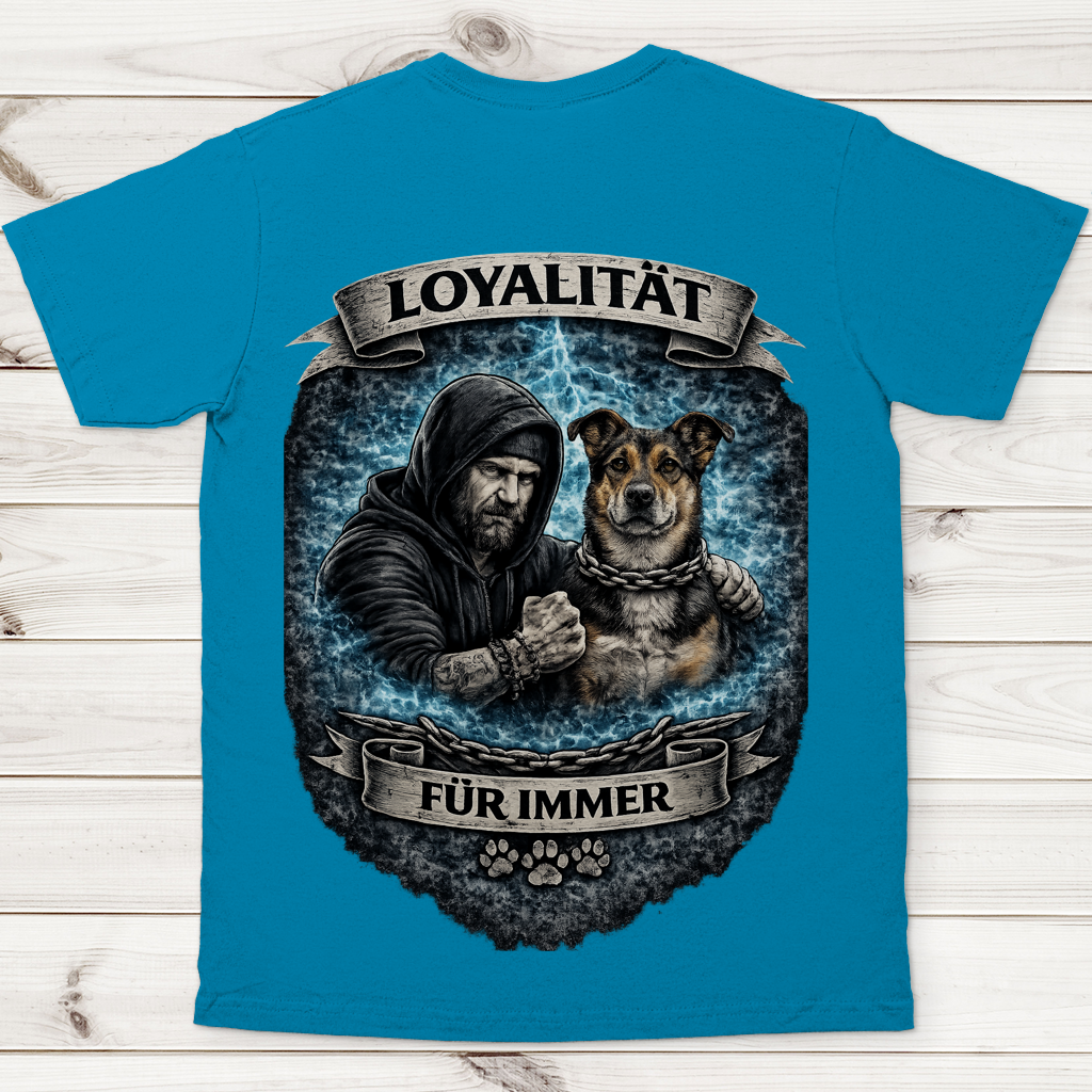 Herren T-Shirt La Familia für immer mit Schäferhund-Mix