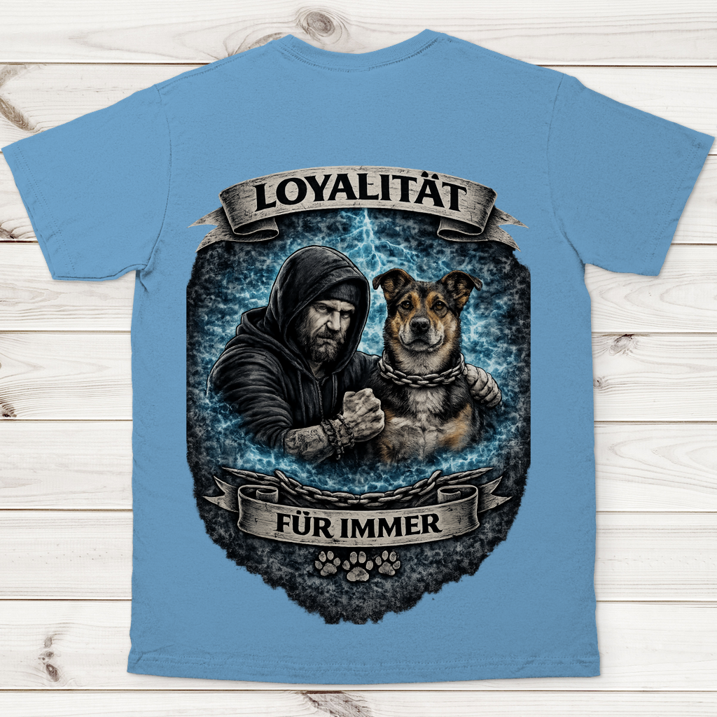Herren T-Shirt La Familia für immer mit Schäferhund-Mix