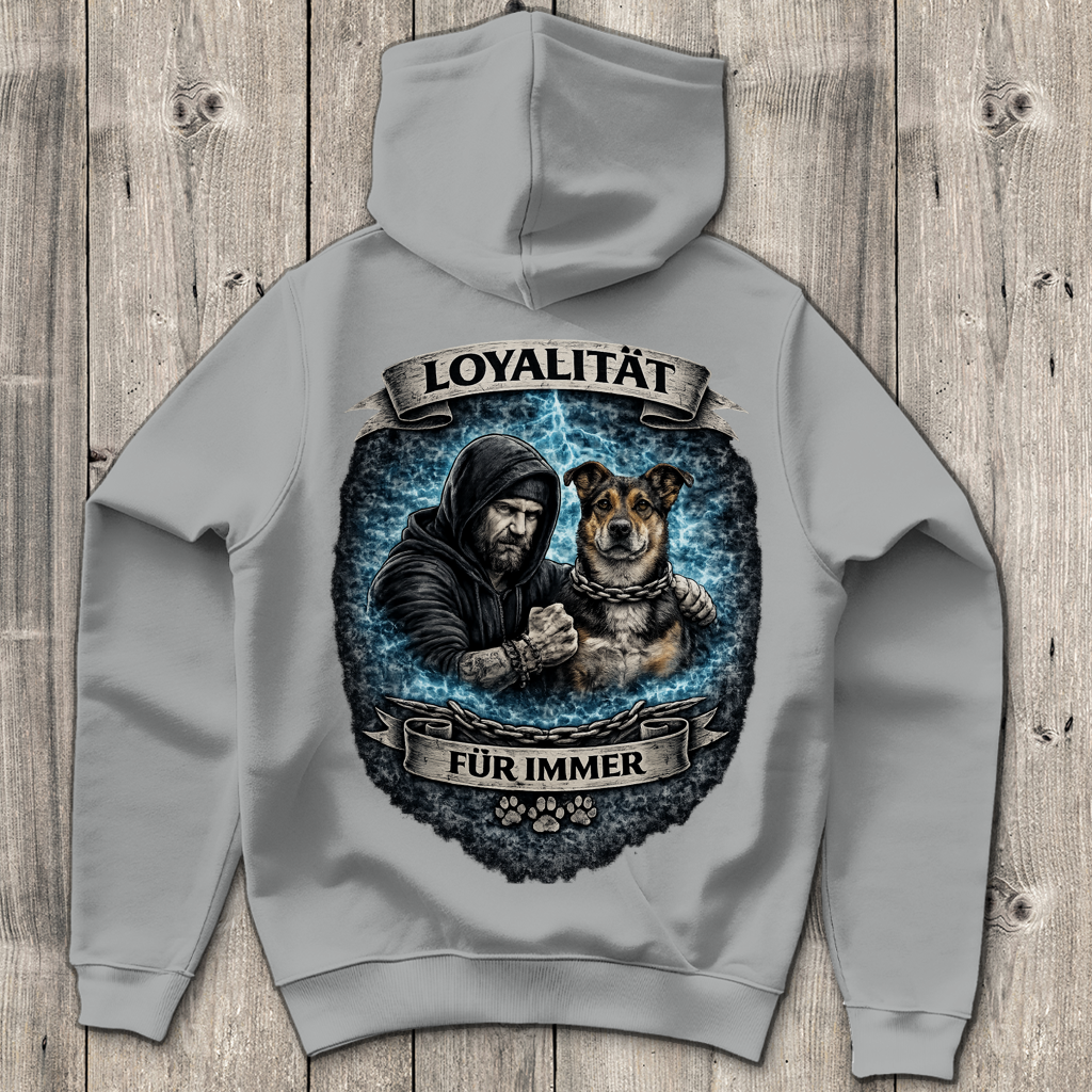 Herren Hoodie La Familia für immer mit Schäferhund-Mix