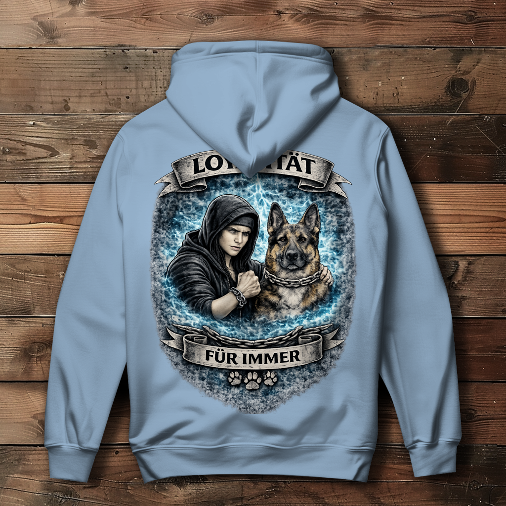 Damen Hoodie La Familia für immer mit Schäferhund