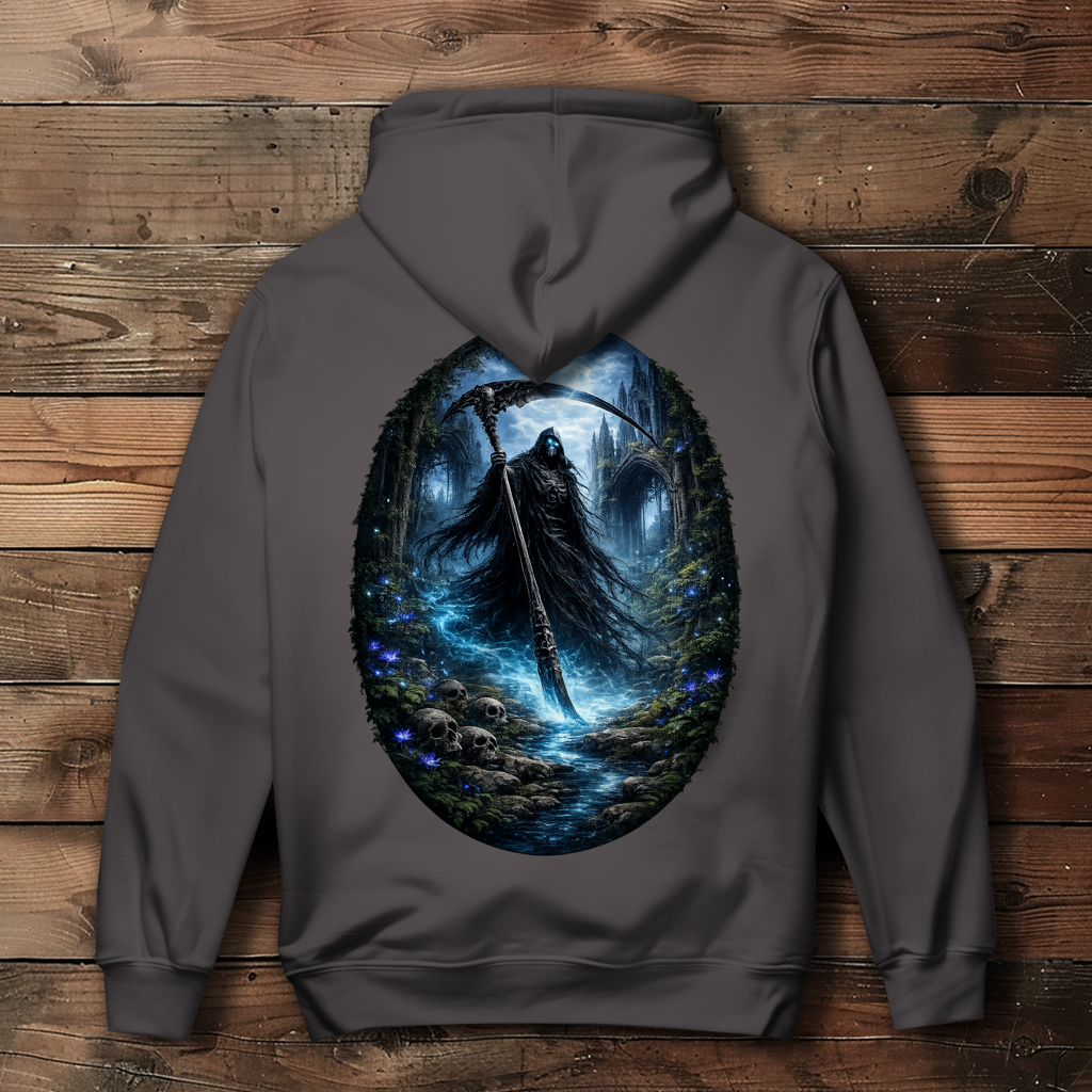 Damen Hoodie Grim Reaper im verfluchten Wald