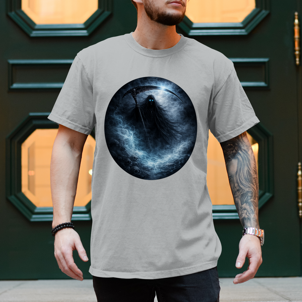 Herren T-Shirt Der Tod im blauen Nebel