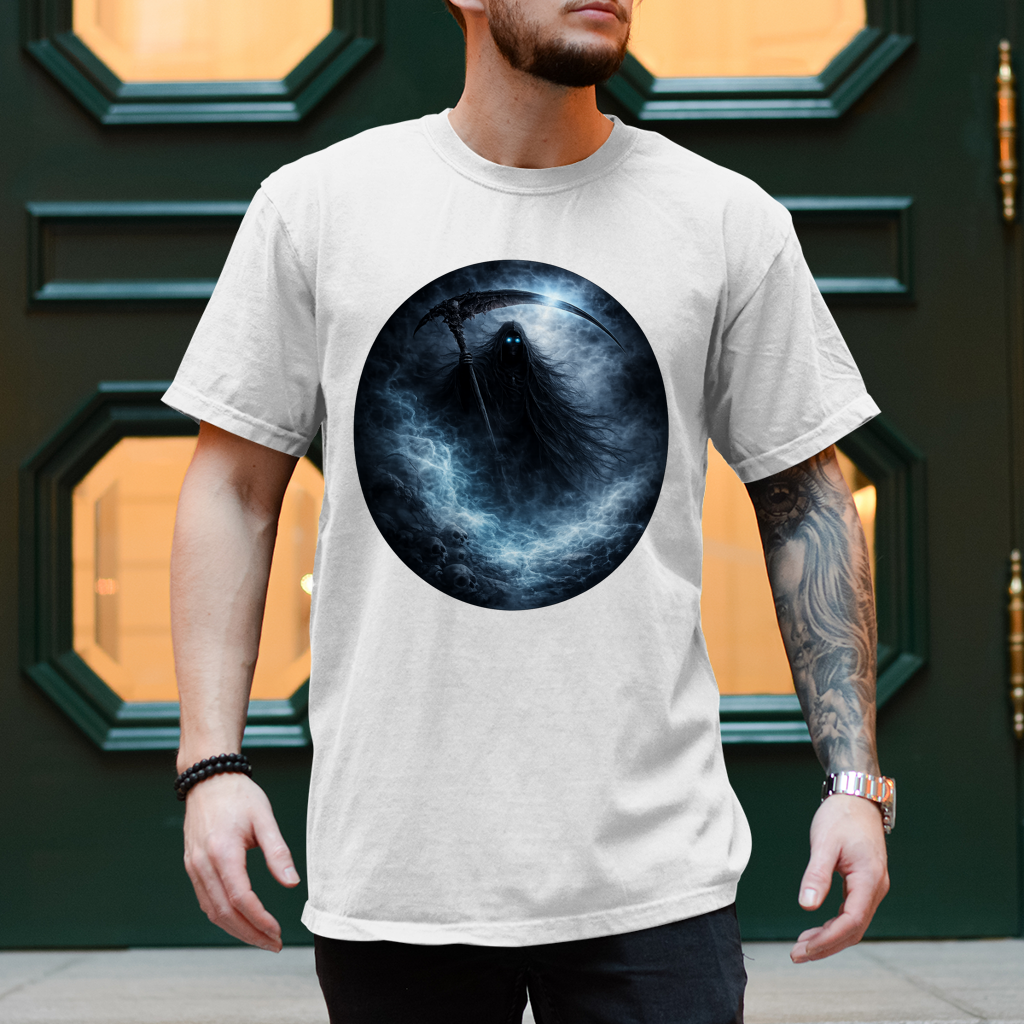 Herren T-Shirt Der Tod im blauen Nebel