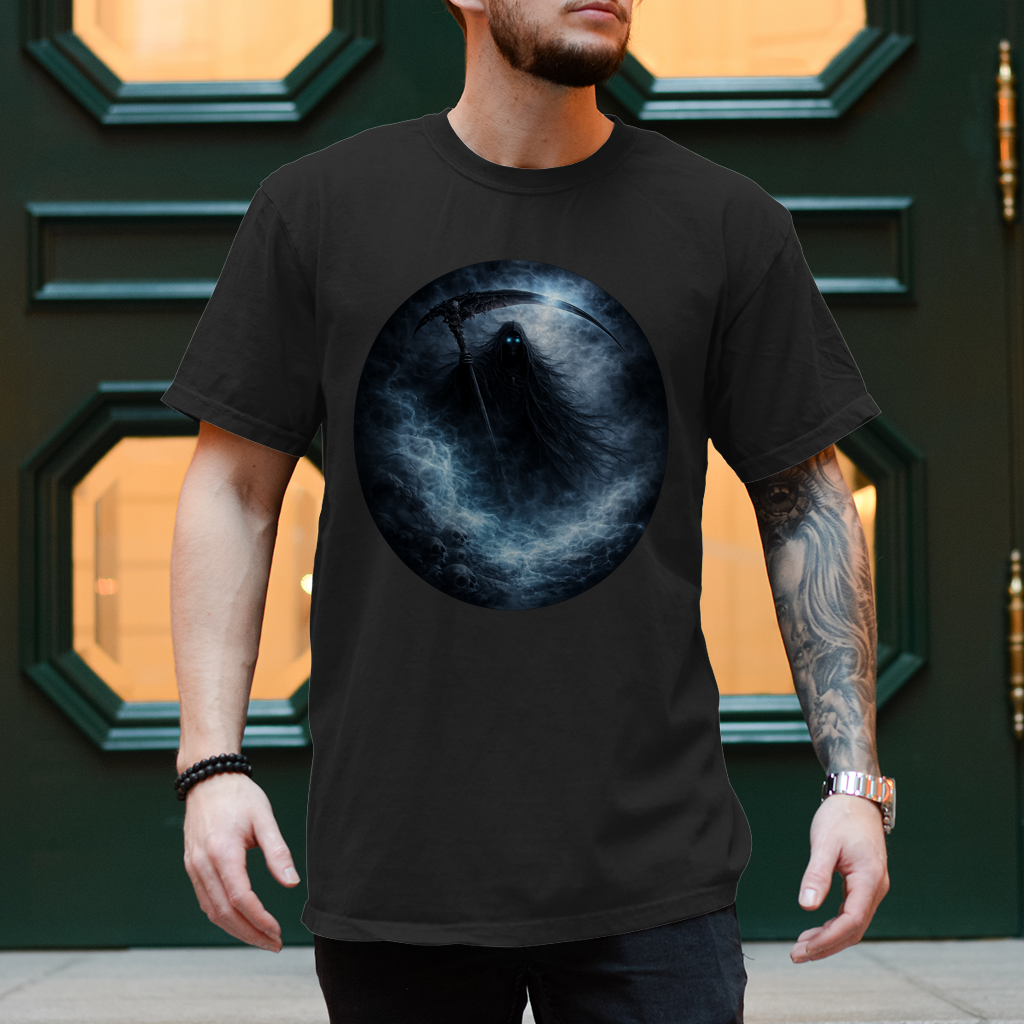 Herren T-Shirt Der Tod im blauen Nebel