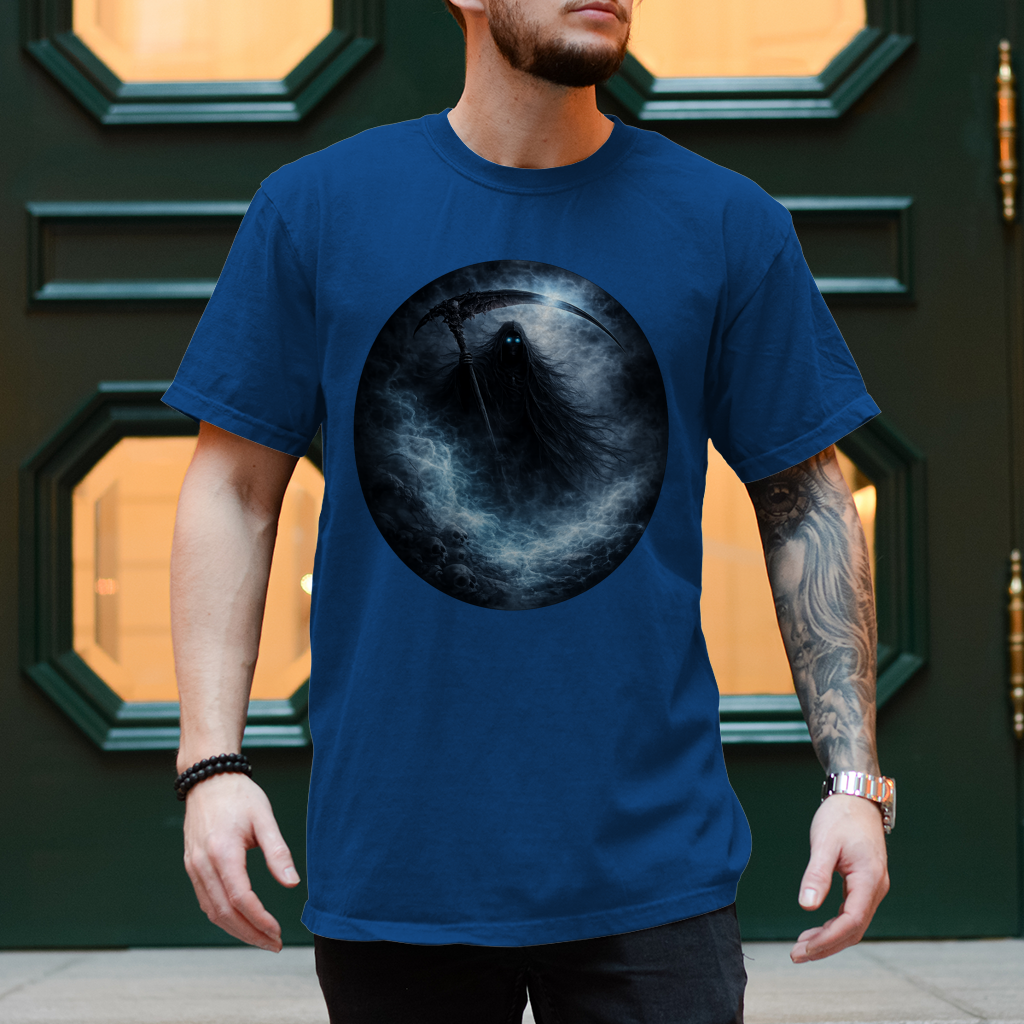 Herren T-Shirt Der Tod im blauen Nebel
