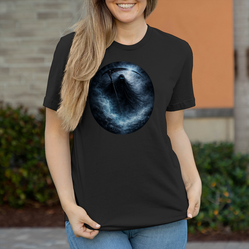 Damen T-Shirt Der Tod im blauen Nebel