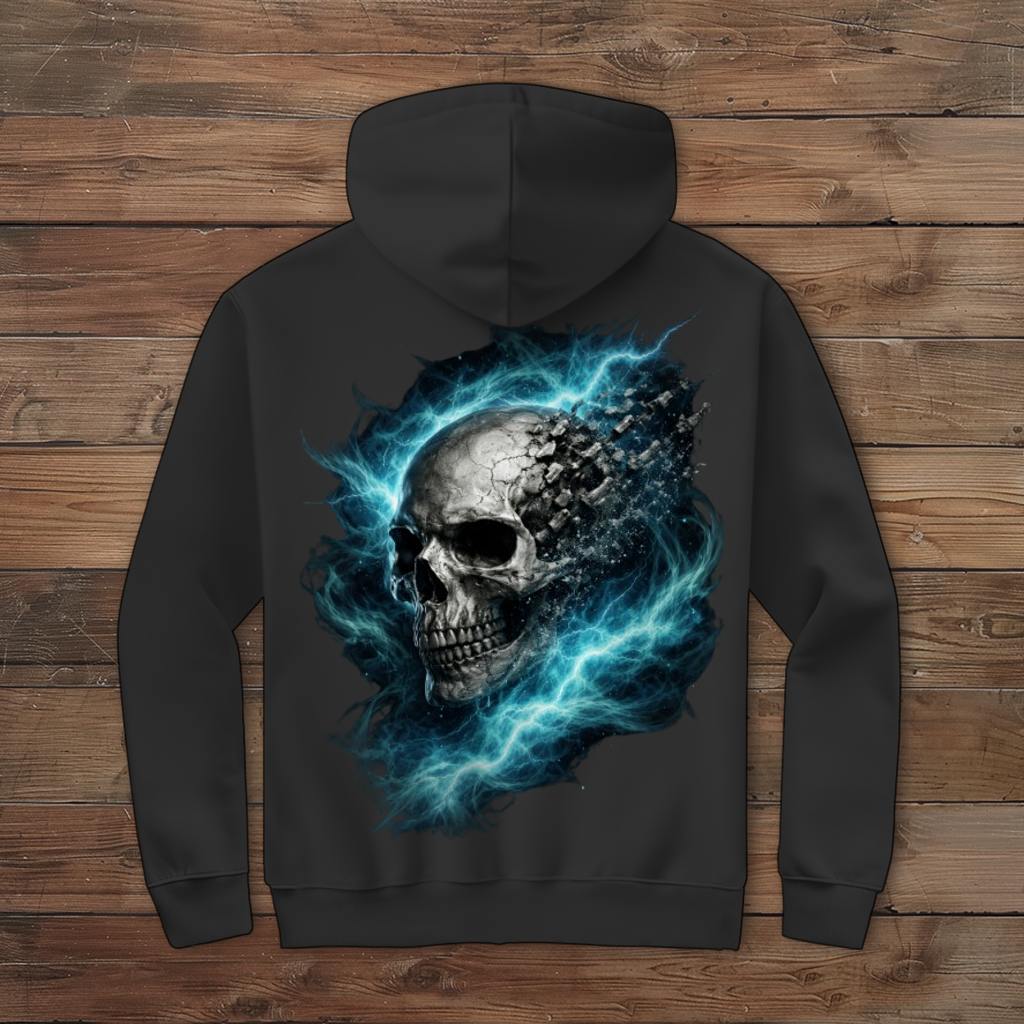 Herren Zipper Hoodie Knochenspannung