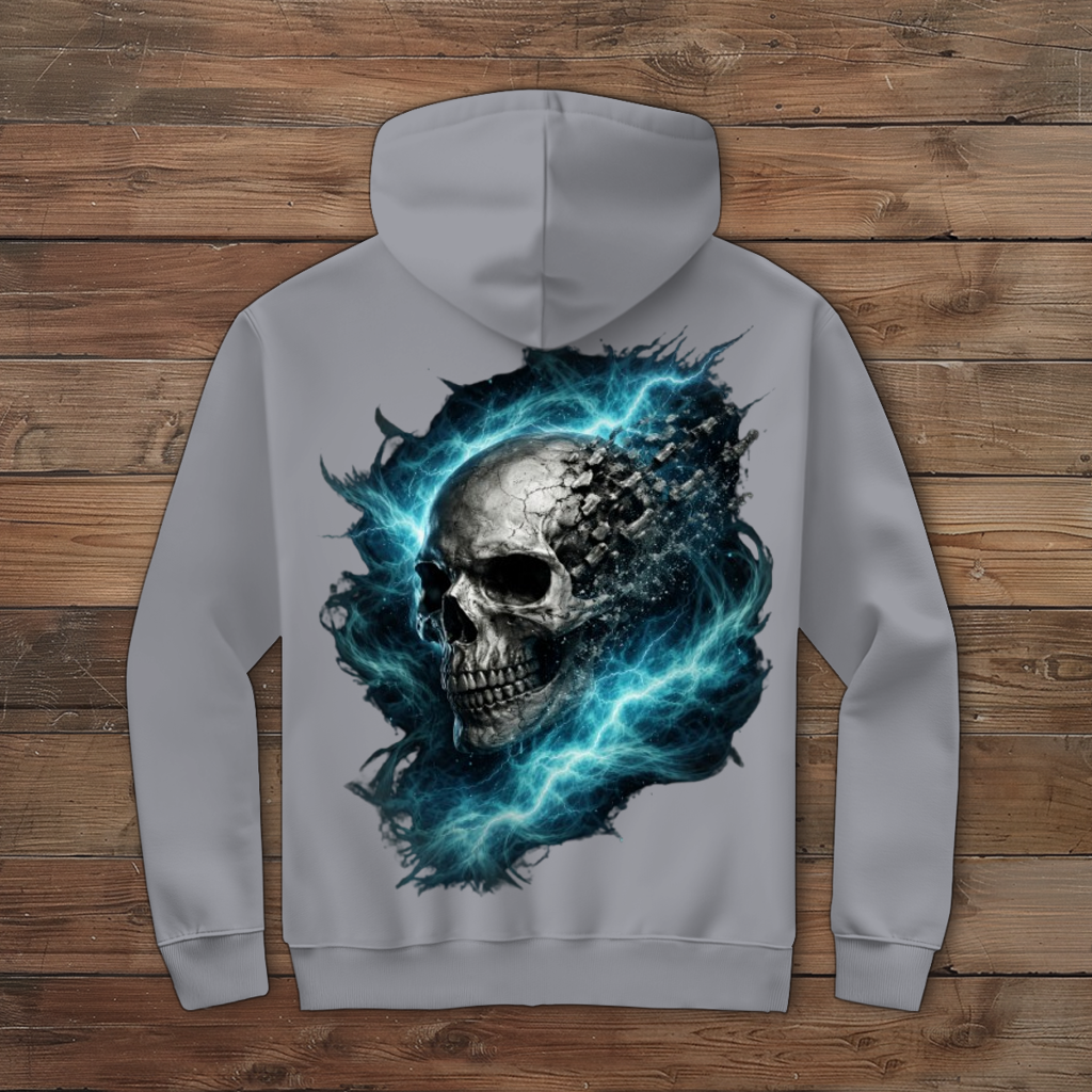 Herren Zipper Hoodie Knochenspannung