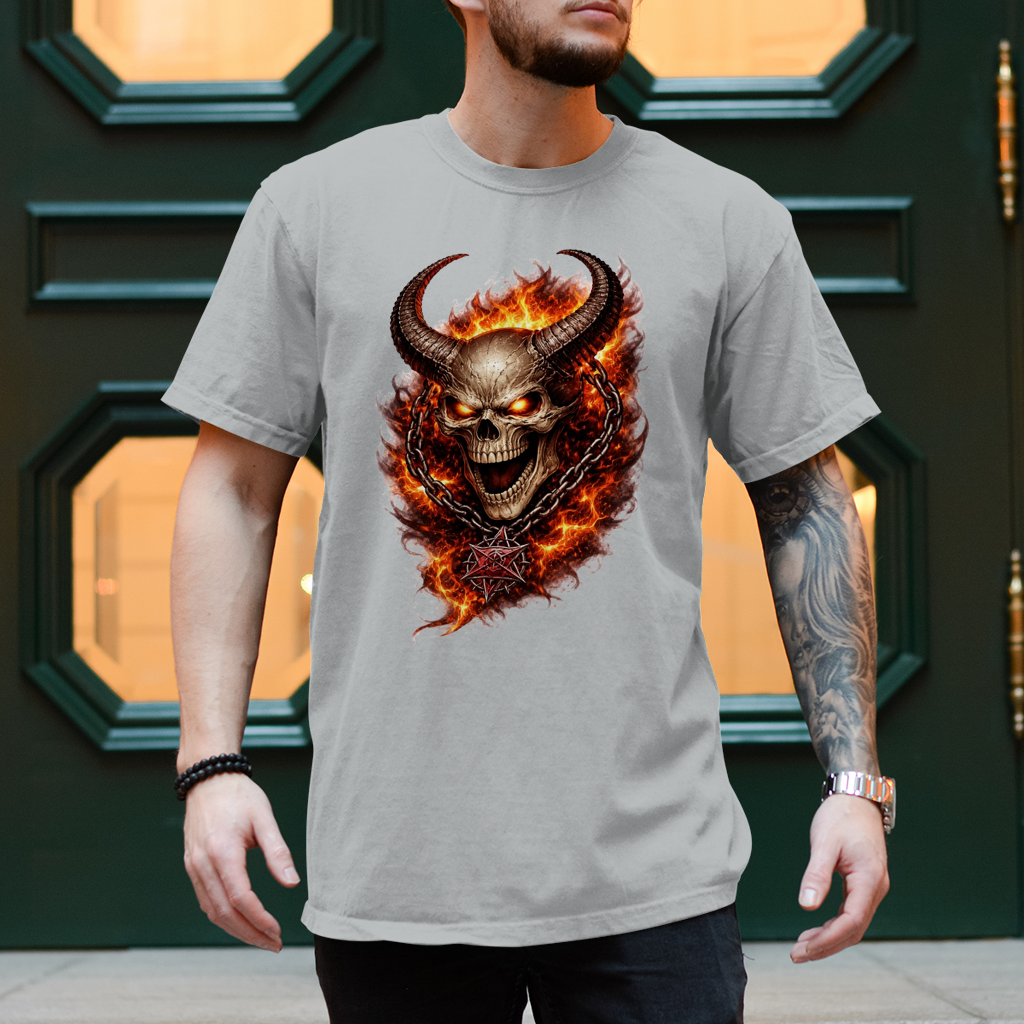 Herren T-Shirt Feuertod seitlich