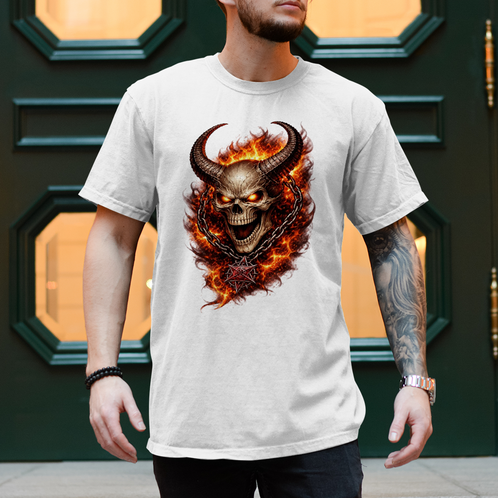 Herren T-Shirt Feuertod seitlich