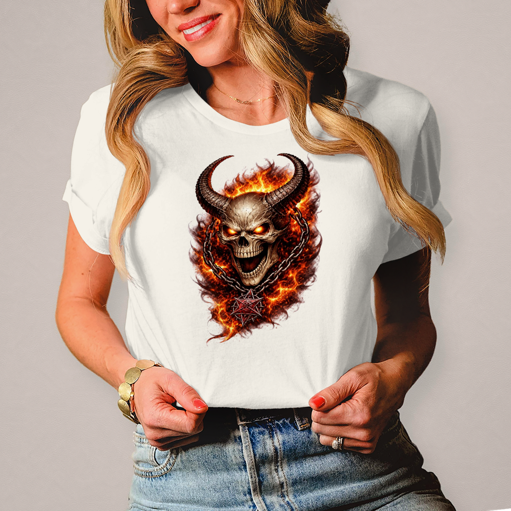 Damen T-Shirt Feuertod seitlich