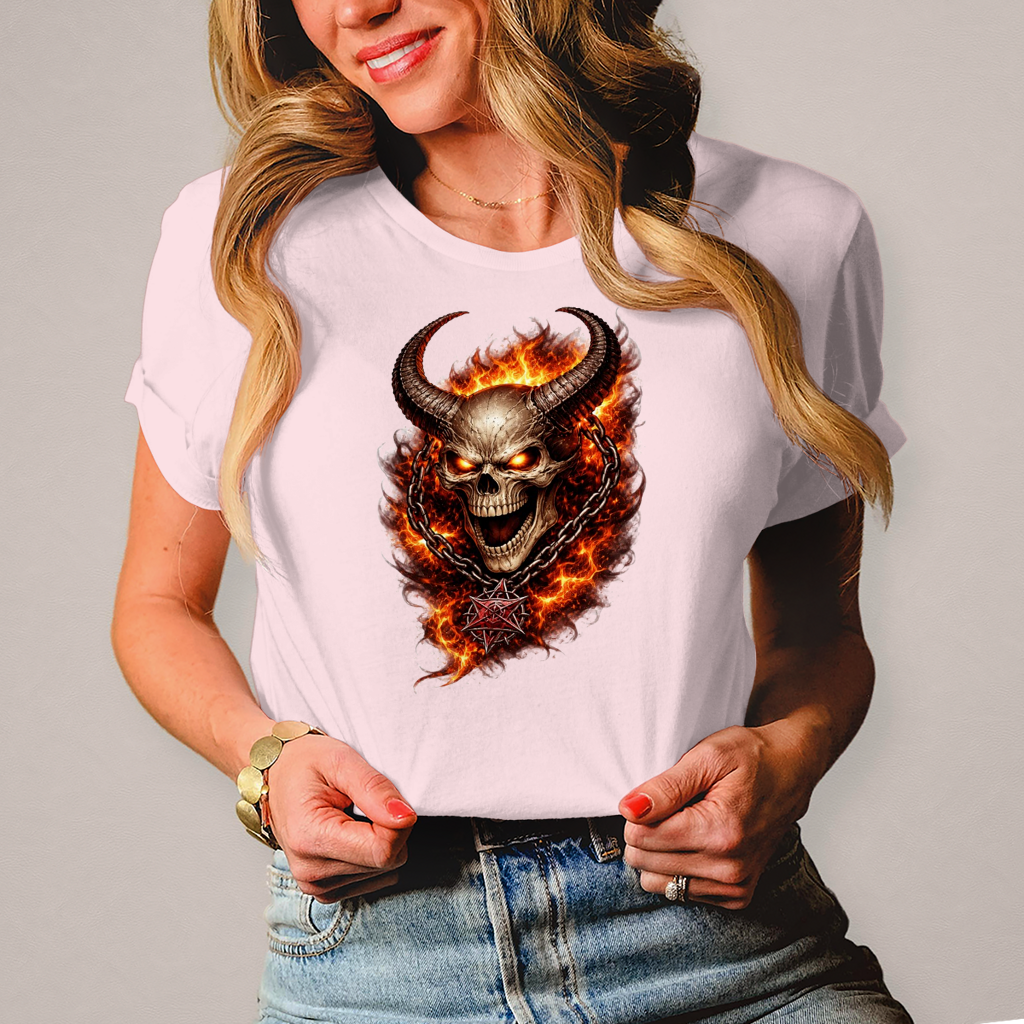 Damen T-Shirt Feuertod seitlich