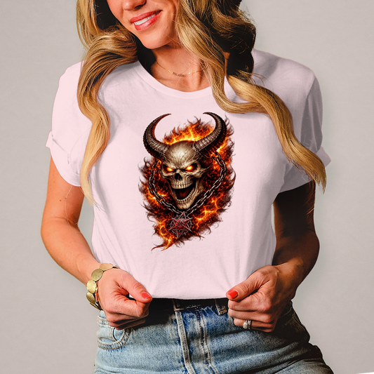 Damen T-Shirt Feuertod seitlich