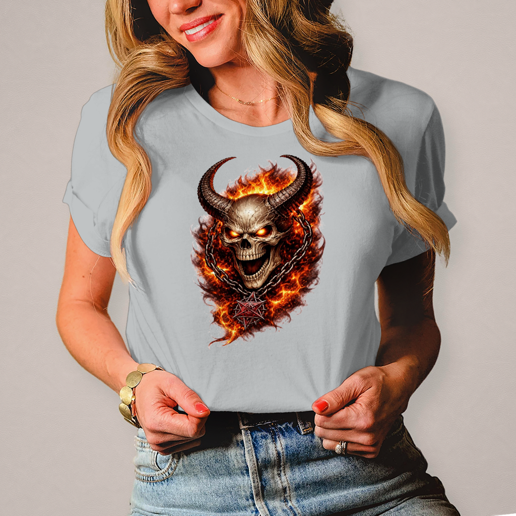 Damen T-Shirt Feuertod seitlich
