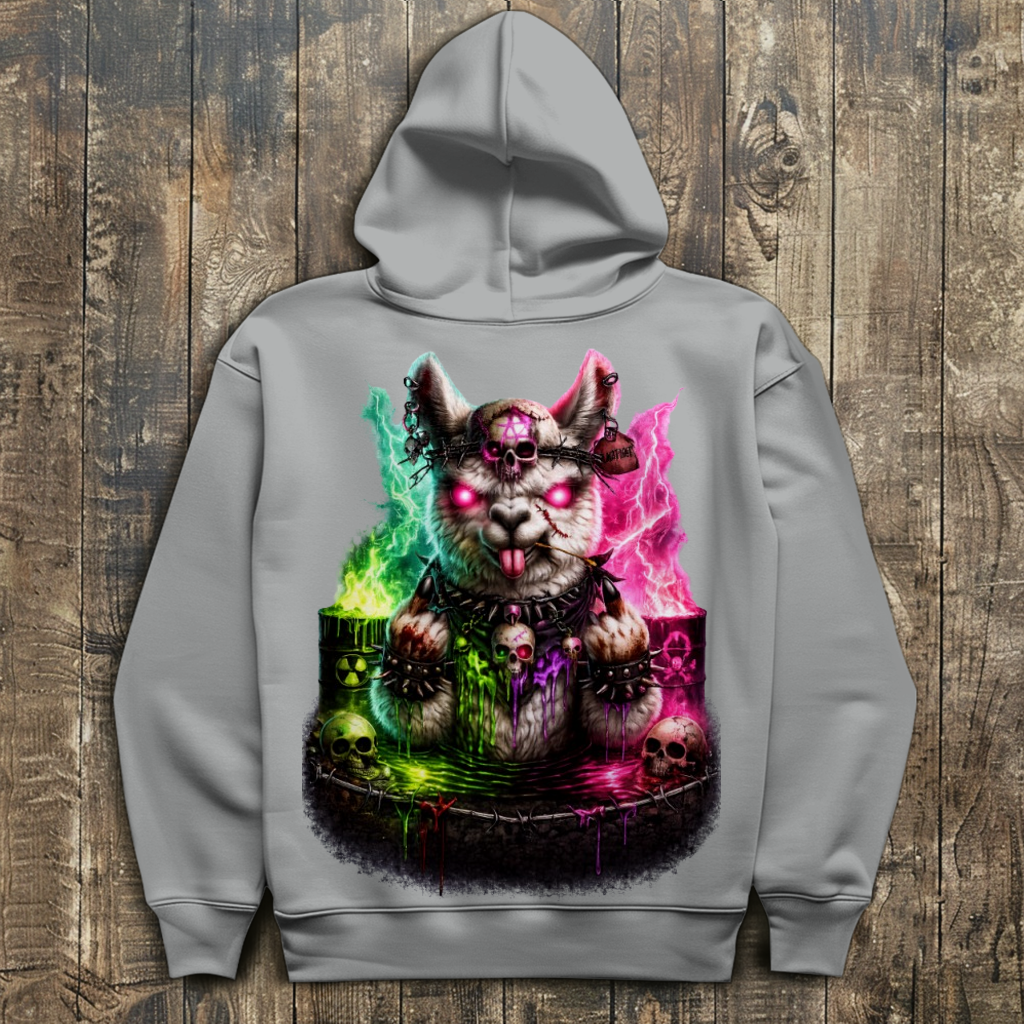 Herren Hoodie Der dämonische Alpaka-Kampf