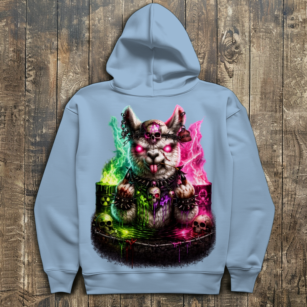Herren Hoodie Der dämonische Alpaka-Kampf