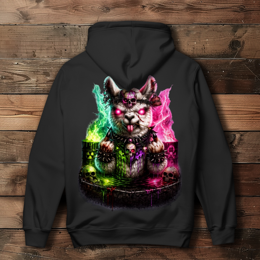 Damen Hoodie Der dämonische Alpaka-Kampf