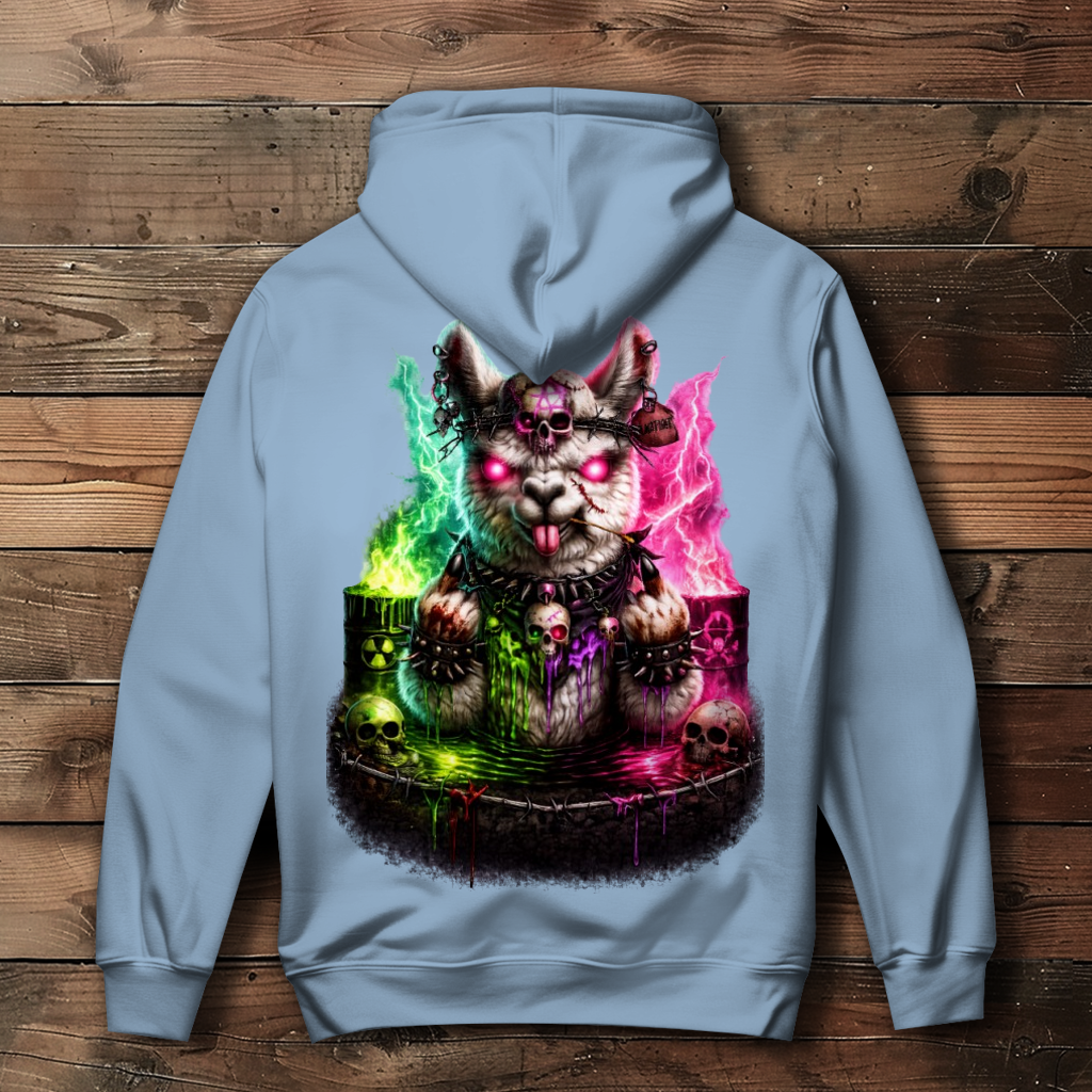 Damen Hoodie Der dämonische Alpaka-Kampf