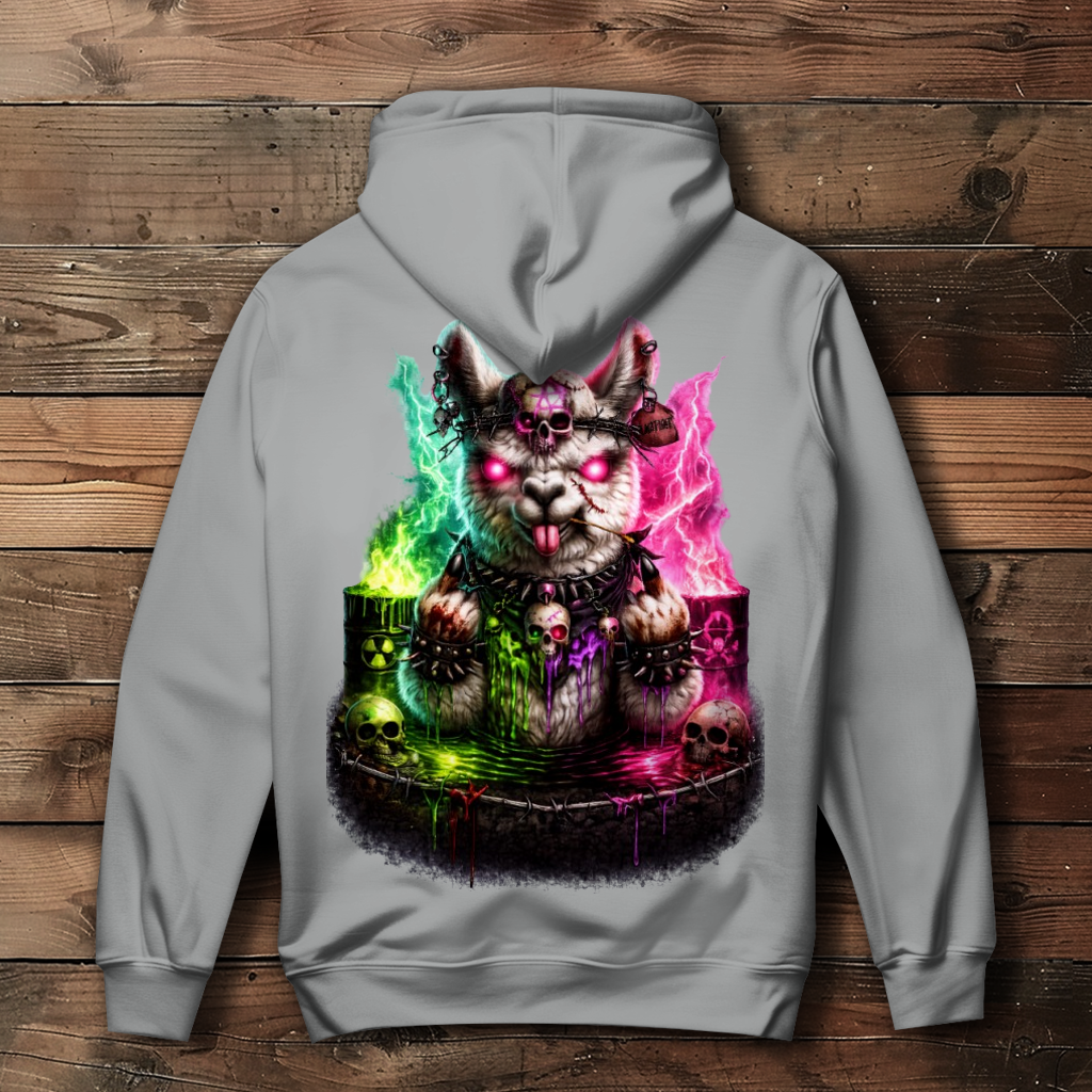 Damen Hoodie Der dämonische Alpaka-Kampf