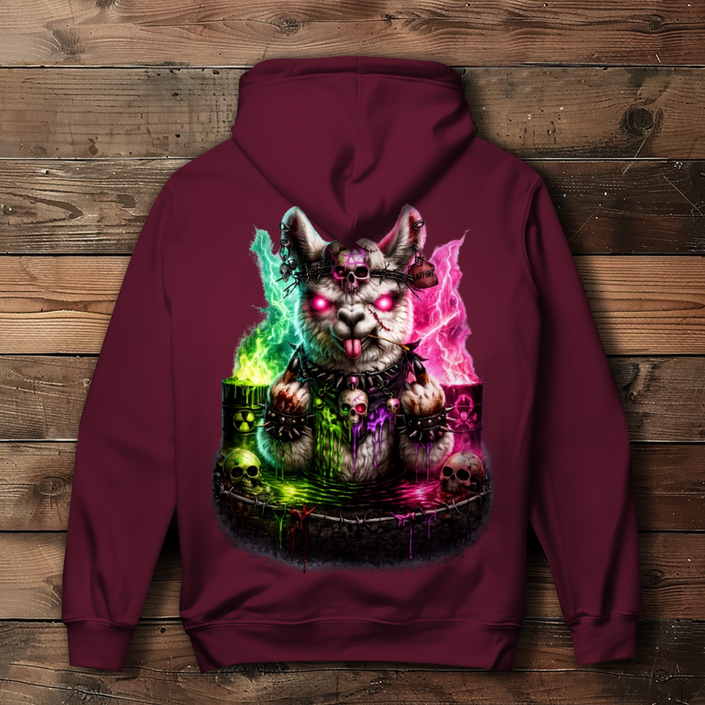 Damen Hoodie Der dämonische Alpaka-Kampf