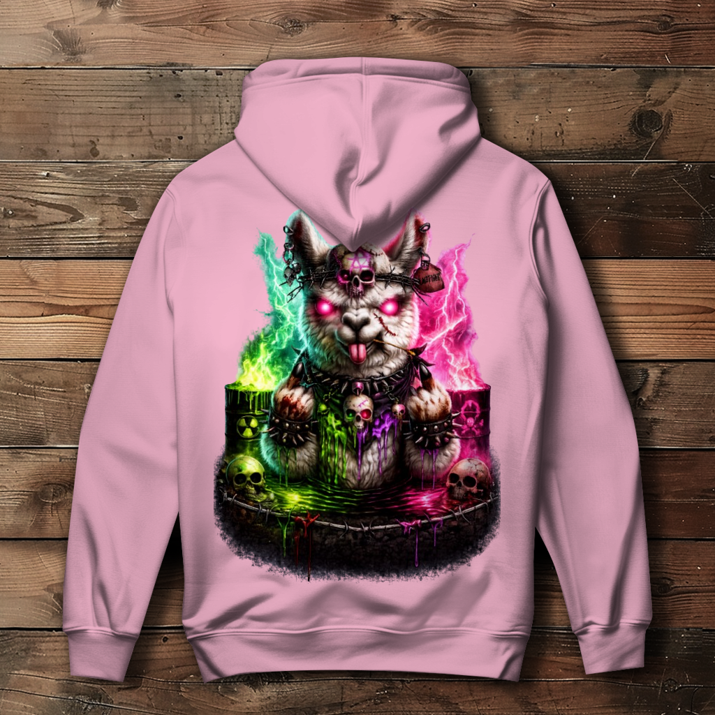 Damen Hoodie Der dämonische Alpaka-Kampf