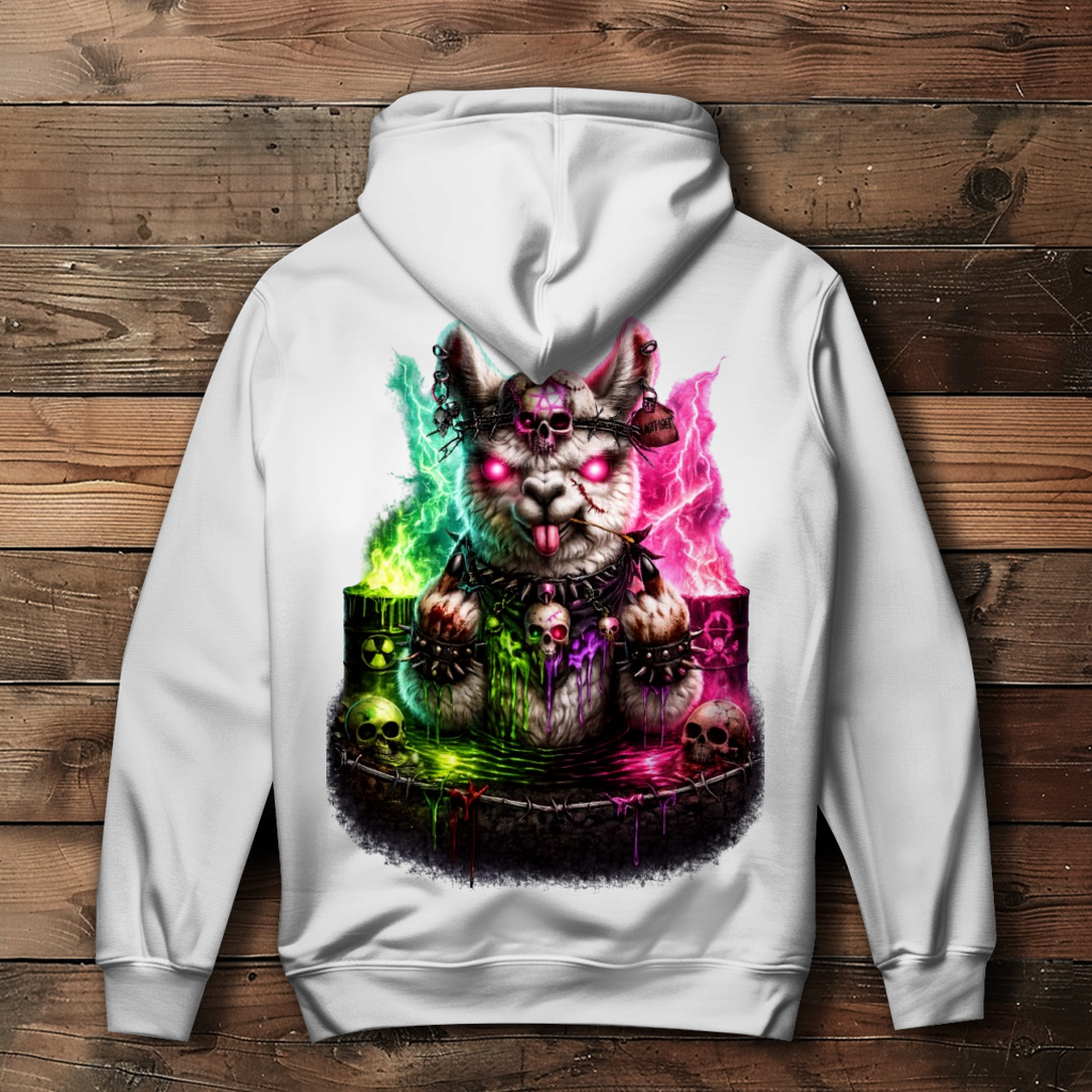 Damen Hoodie Der dämonische Alpaka-Kampf