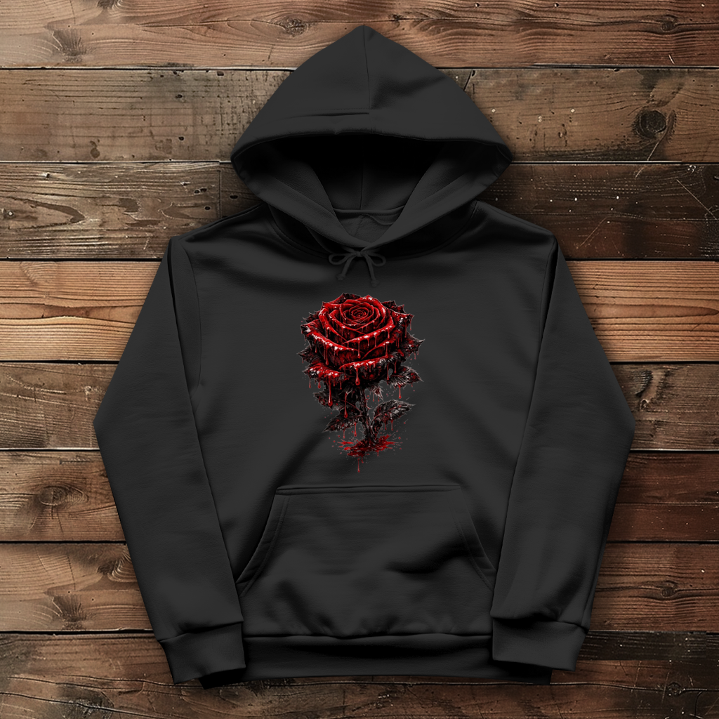 Damen Hoodie Gothic vampirische Verführung mit Rosen
