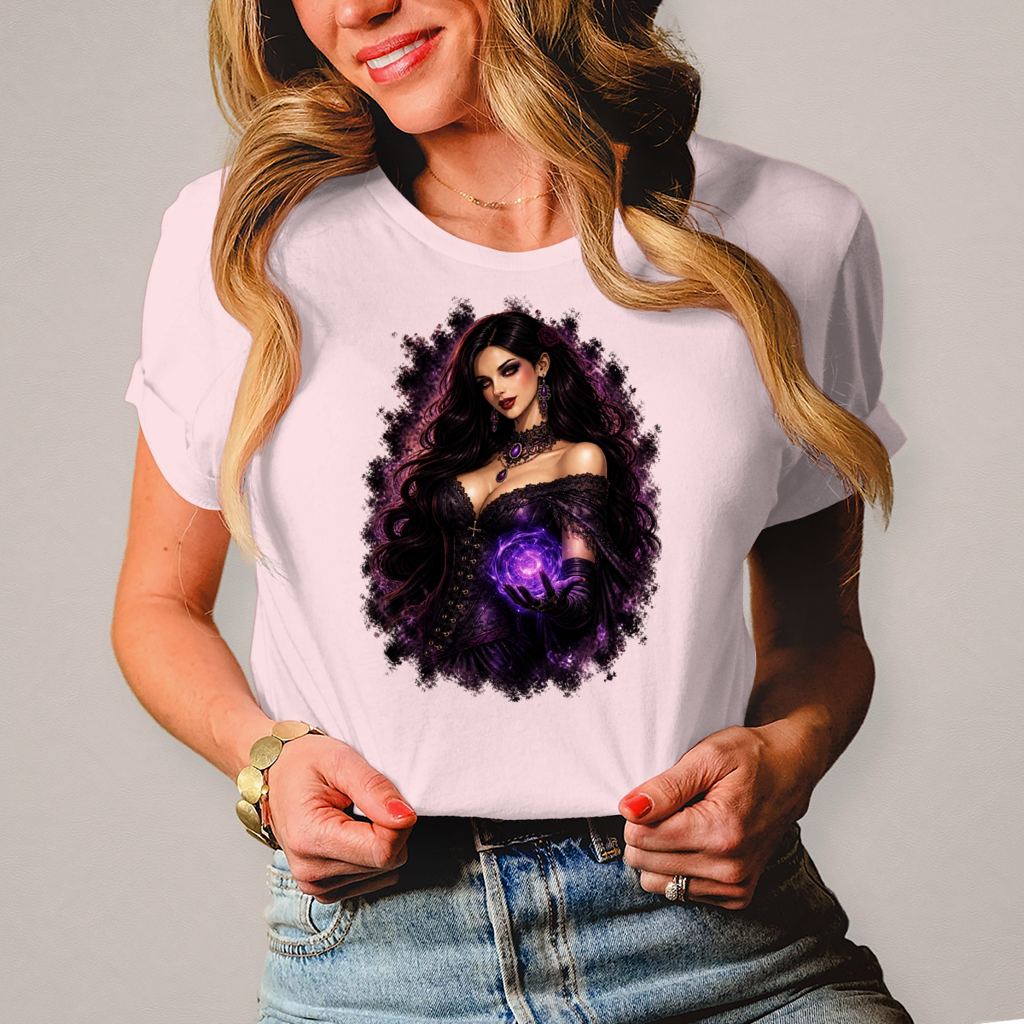 Damen T-Shirt Dämonische Magie in Gothic-Pracht