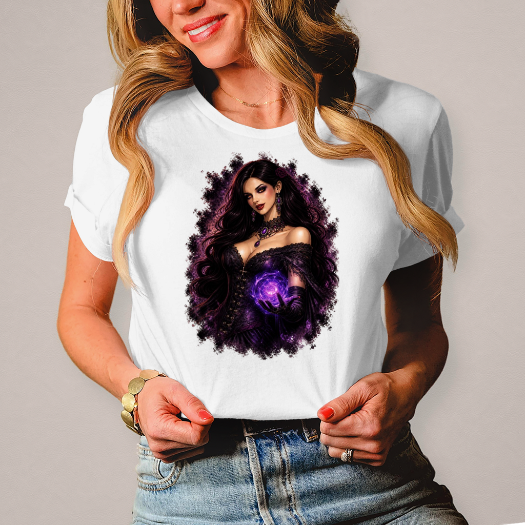 Damen T-Shirt Dämonische Magie in Gothic-Pracht