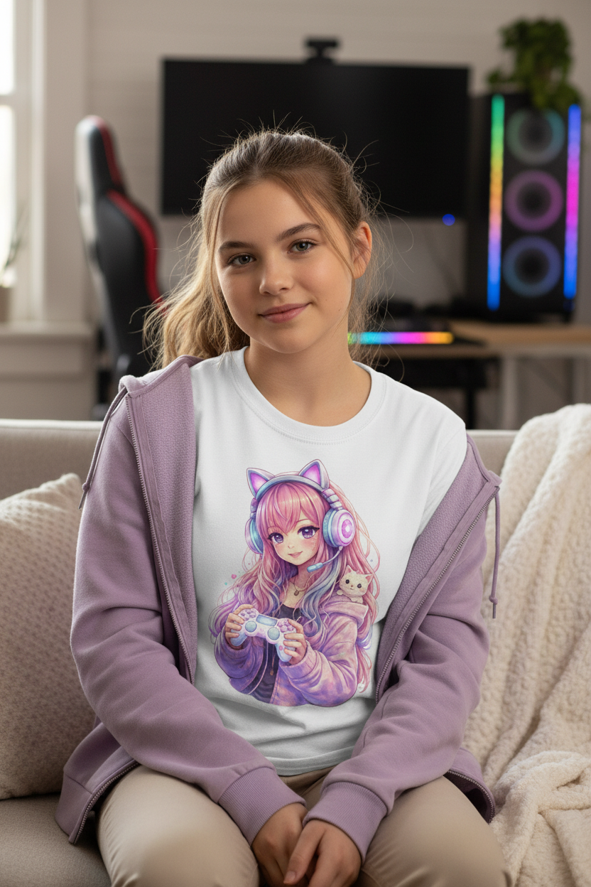 Kinder Basic T-Shirt Zockergirl