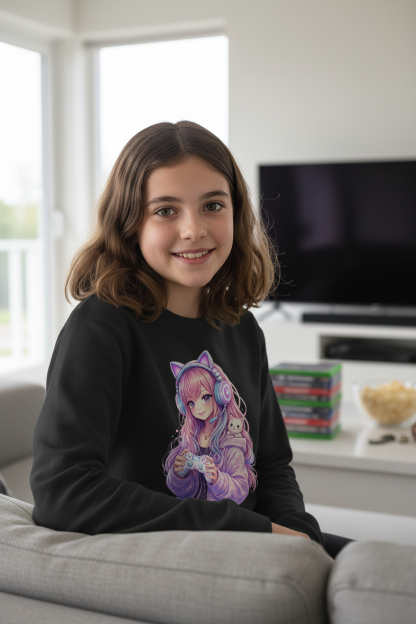 Kinder Sweatshirt Zockergirl