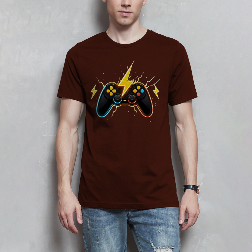 T-Shirt Elektrische Energie um den Controller