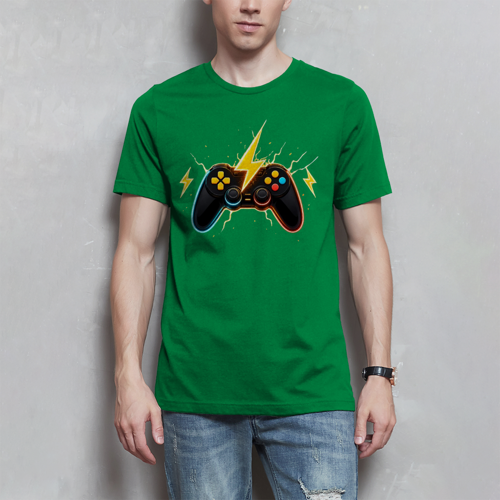 T-Shirt Elektrische Energie um den Controller