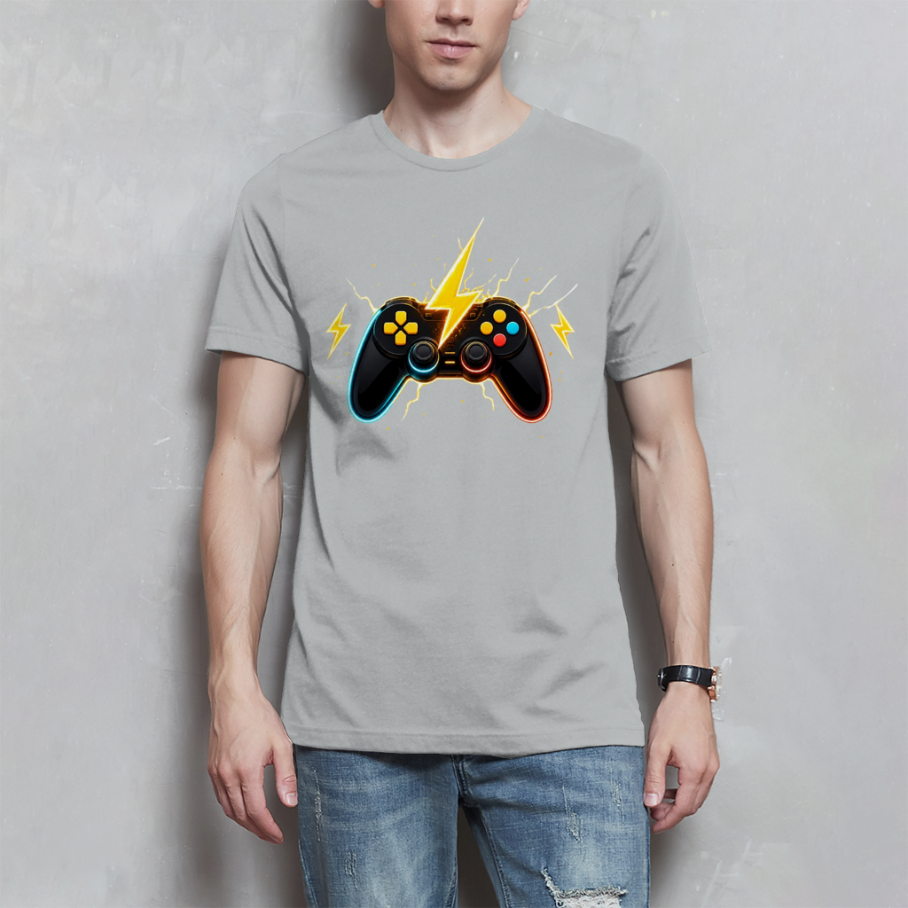 T-Shirt Elektrische Energie um den Controller