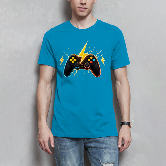 T-Shirt Elektrische Energie um den Controller