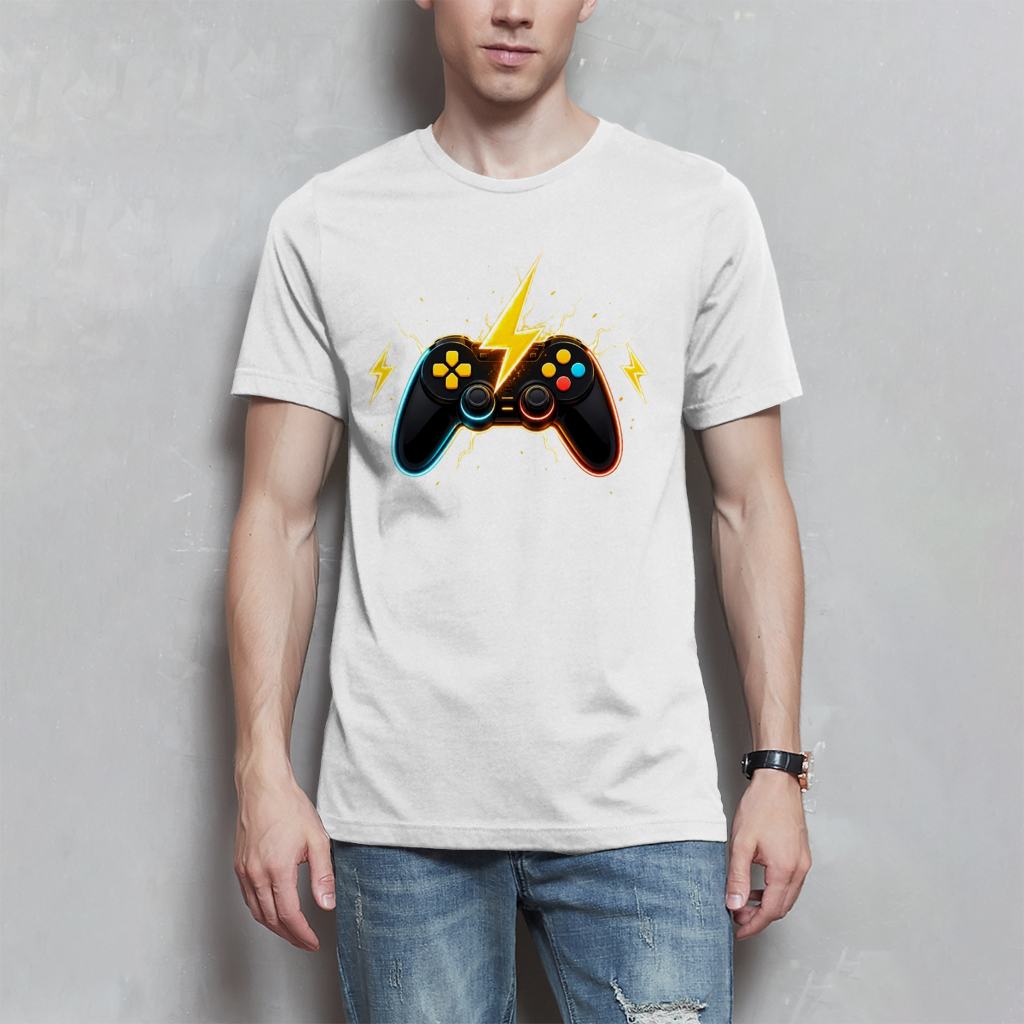T-Shirt Elektrische Energie um den Controller
