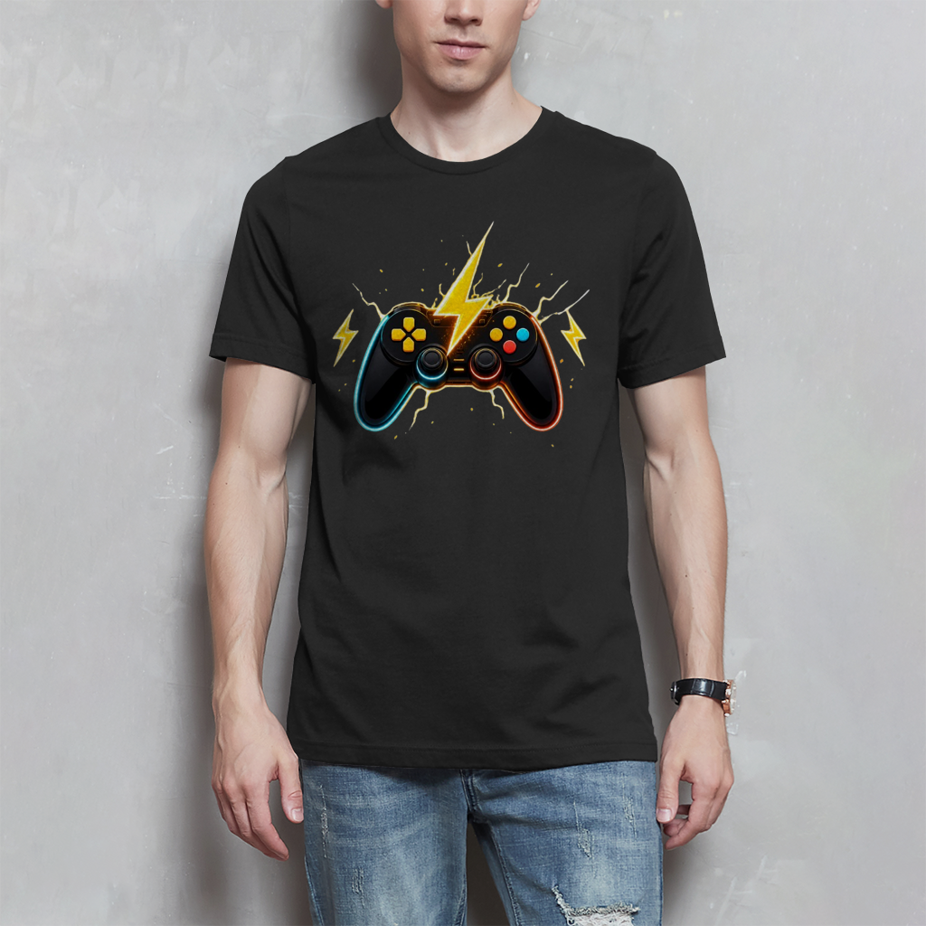 T-Shirt Elektrische Energie um den Controller
