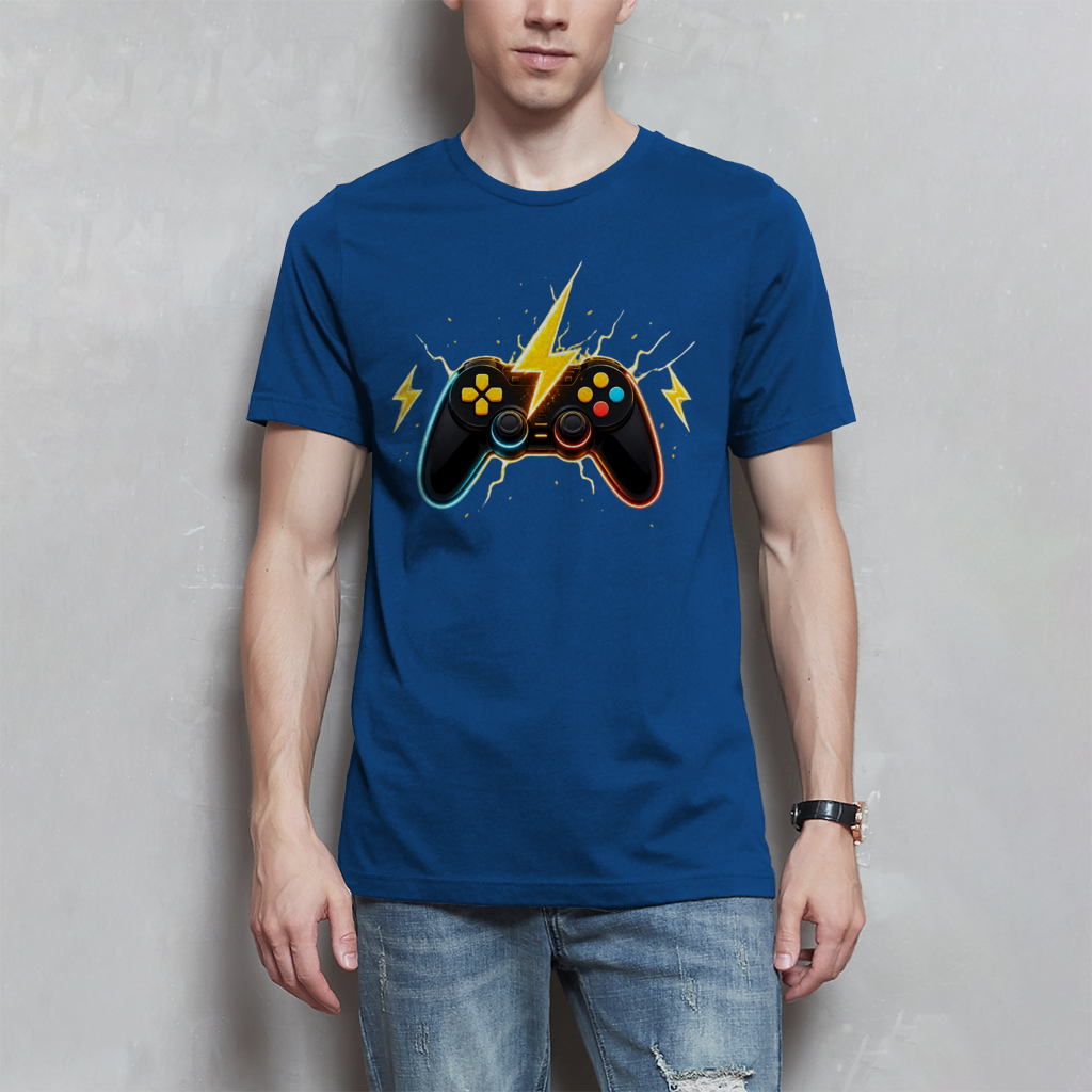 T-Shirt Elektrische Energie um den Controller