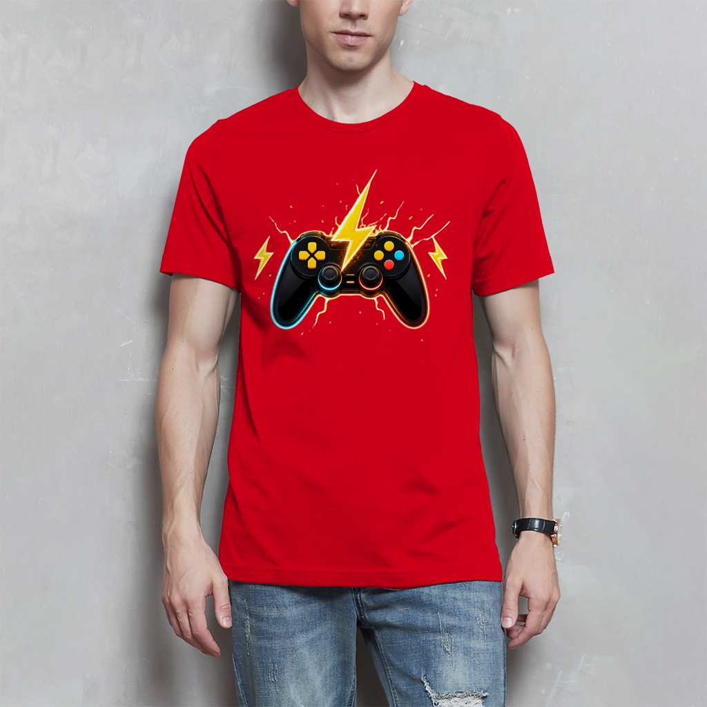 T-Shirt Elektrische Energie um den Controller