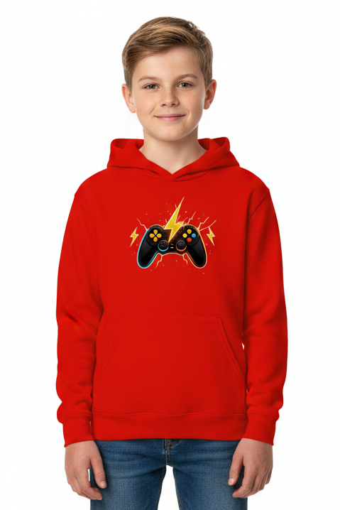 Kids Basic Hoodie Elektrische Energie um den Controller