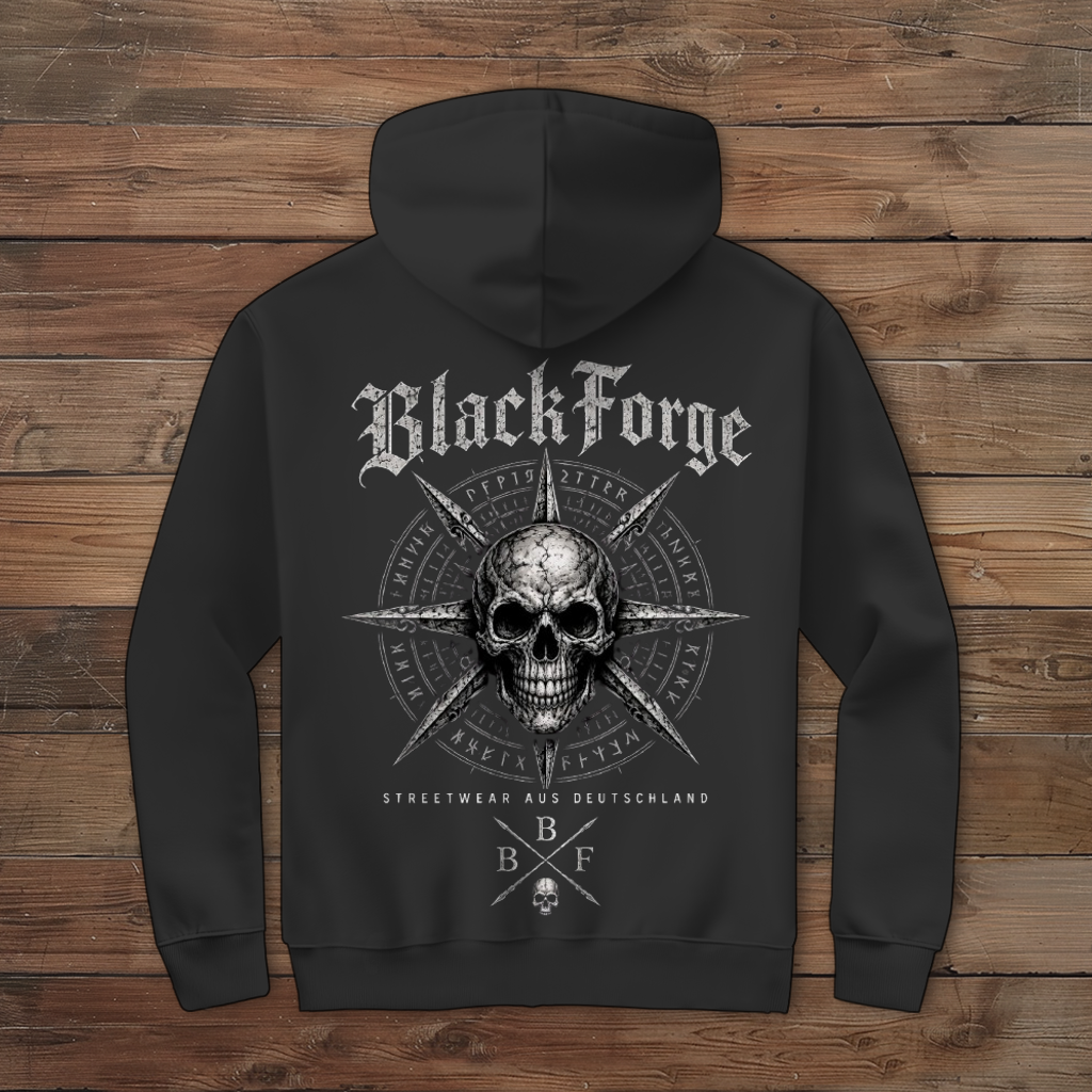 Damen Zipper Hoodie BlackForge mal anders