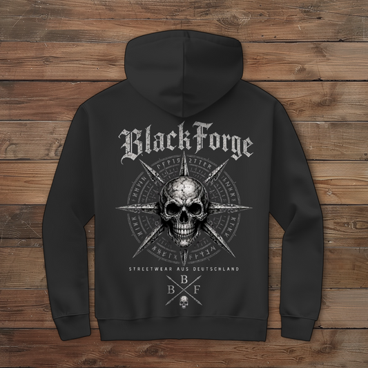 Damen Zipper Hoodie BlackForge mal anders