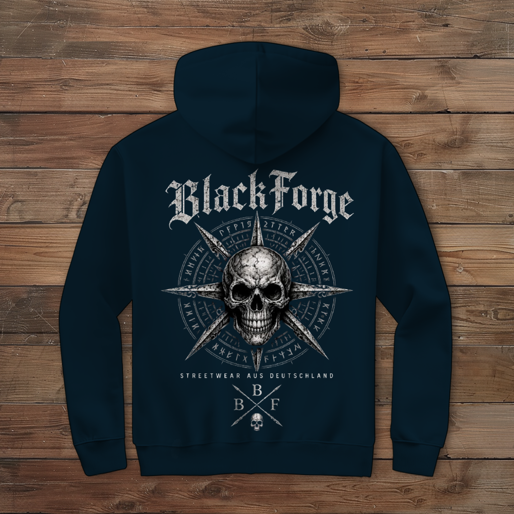 Herren Zipper Hoodie BlackForge mal anders