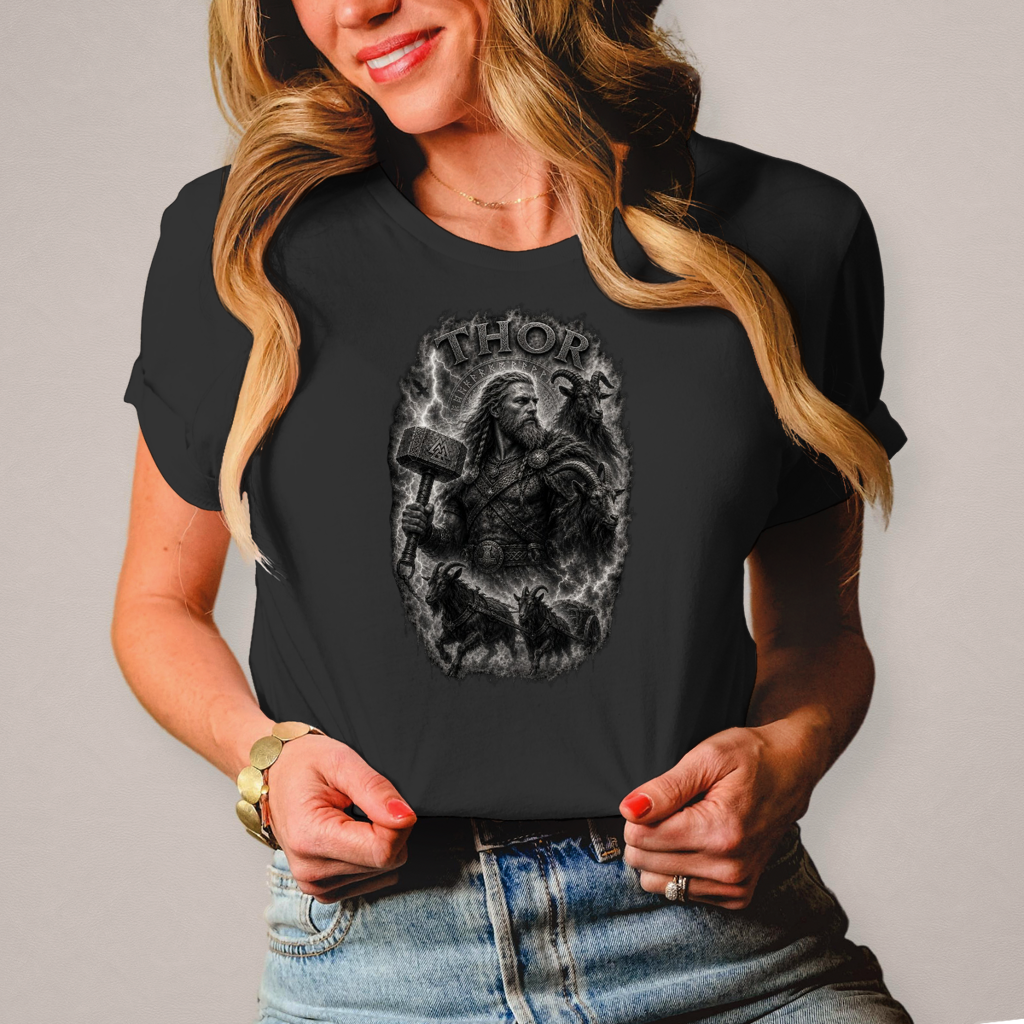Damen T-Shirt Thor der Gott des Donners