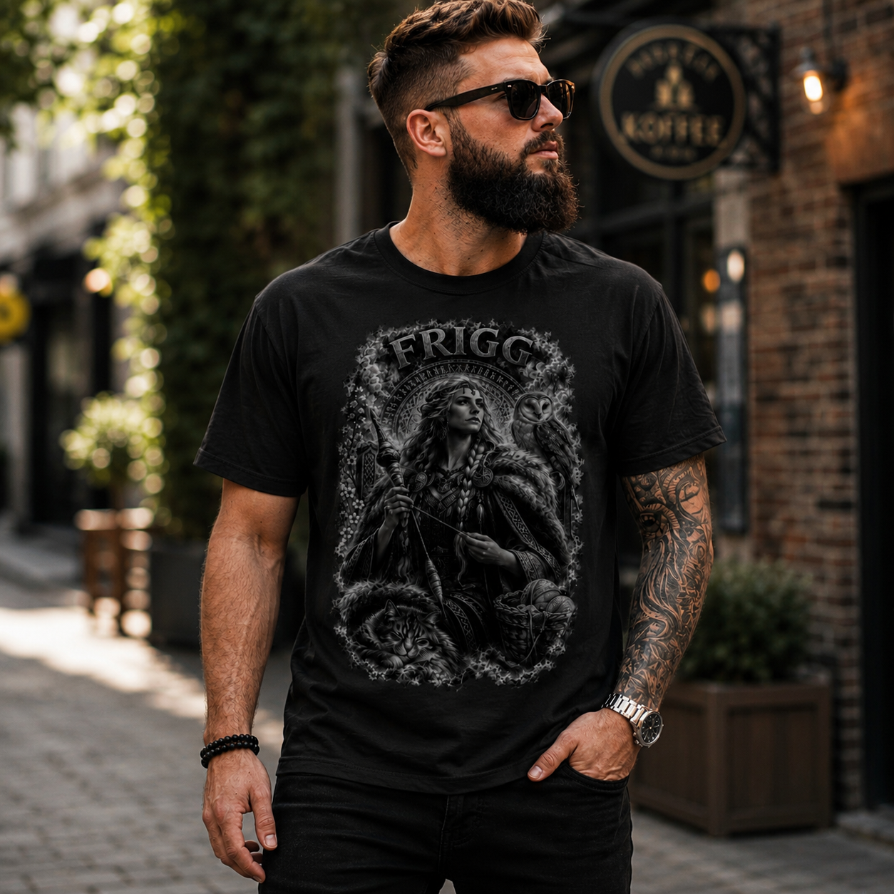 Herren T-Shirt Frigg die Schicksalsweberin
