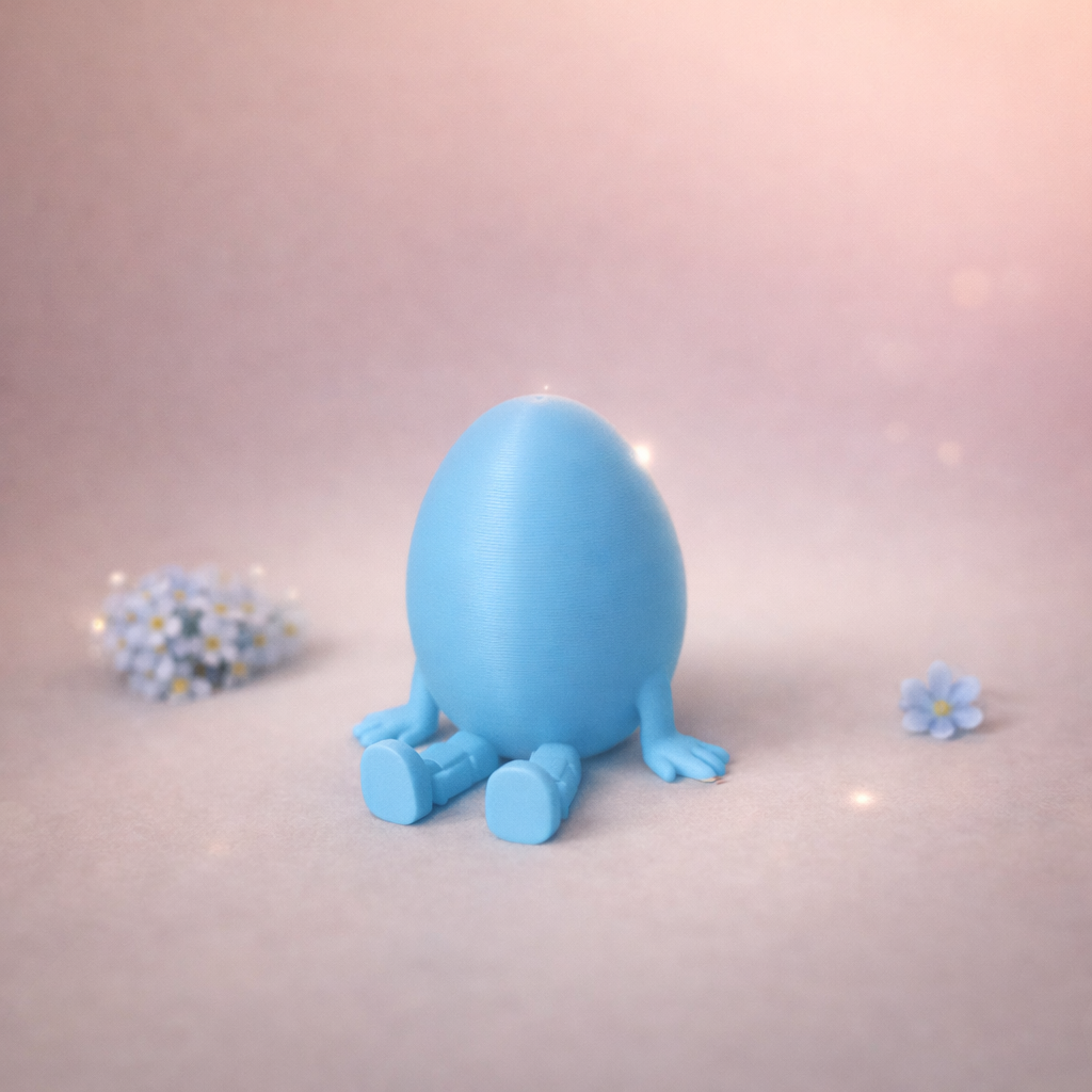 Wackel-Ei mit beweglichen Beinen – Niedliche Osterdekoration aus dem 3D-Druck
