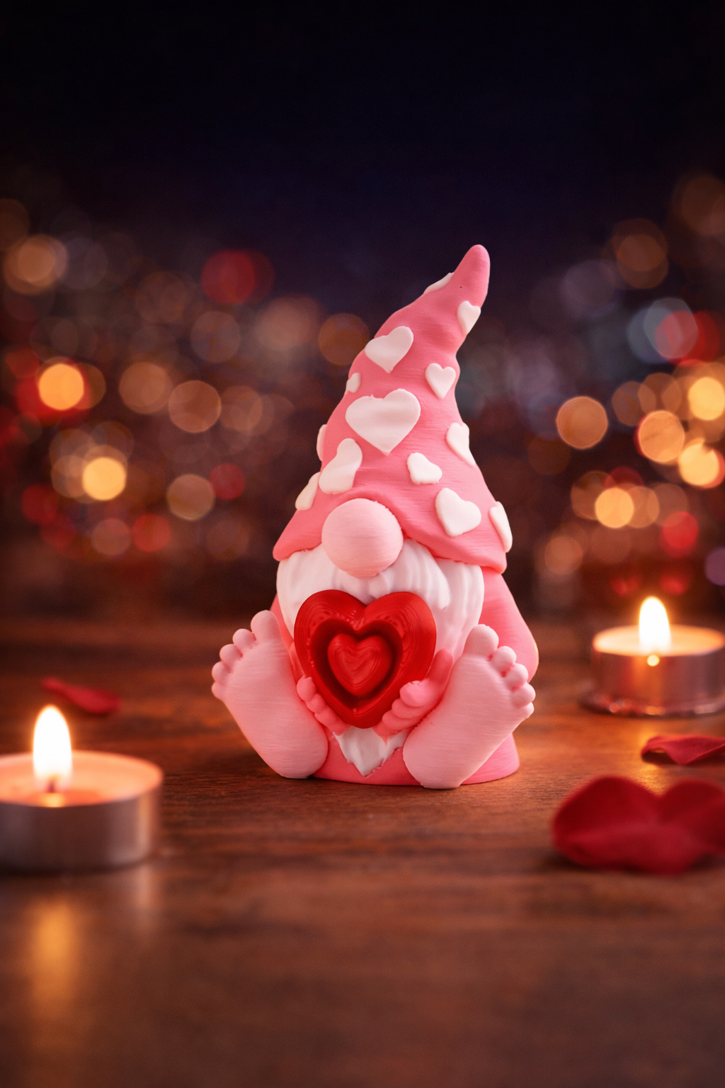 Valentinswichtel mit Herz – Liebevolle 3D-Druck-Dekoration