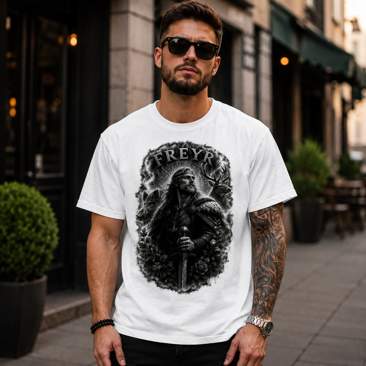 Herren T-Shirt Freyja und das Reich der Tiere