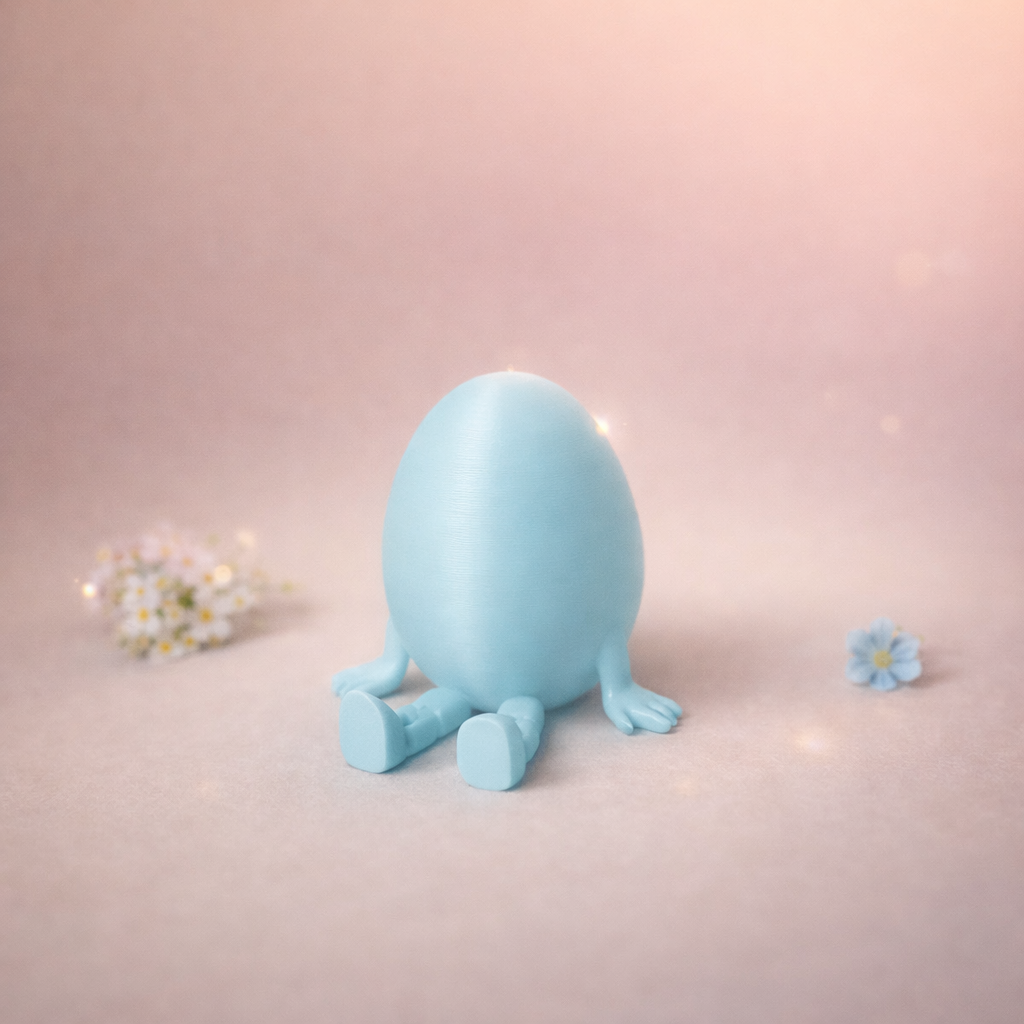 Wackel-Ei mit beweglichen Beinen – Niedliche Osterdekoration aus dem 3D-Druck